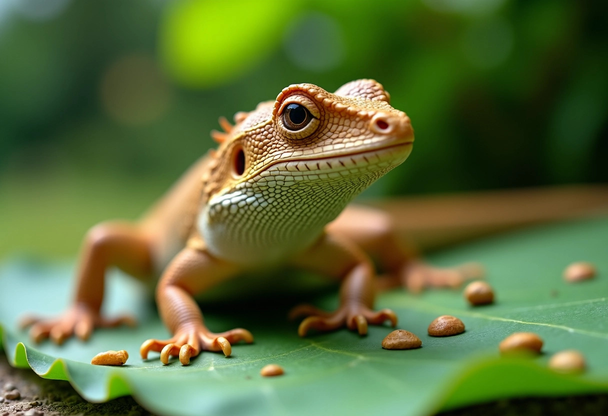 lézard crottes