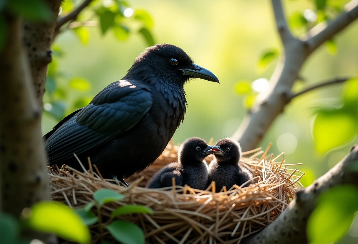 femelle corbeau